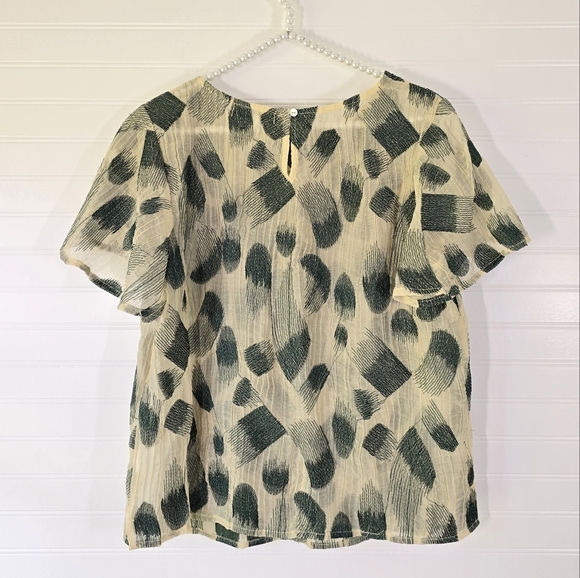 Anthropologie Eri + Ali Embroidered Veranda Blouse Medium - Picture 5 of 8